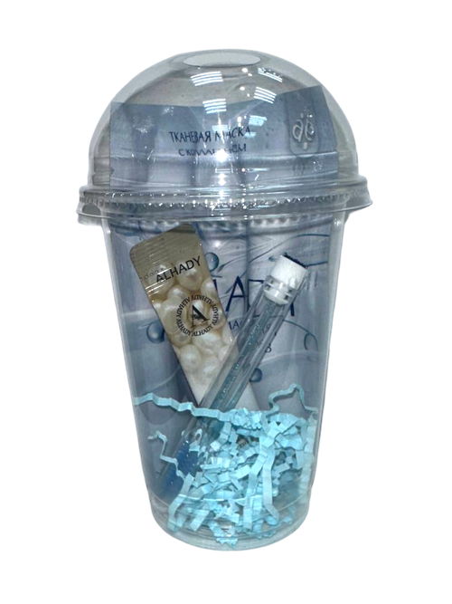 Бьюти-коктейль с щеточкой в колбе (голубой)