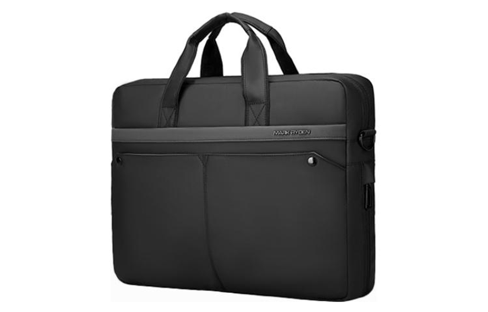 MARK RYDEN Oxford Laptop Bag Regular Men"s Elegant Black/Rock White Gray
