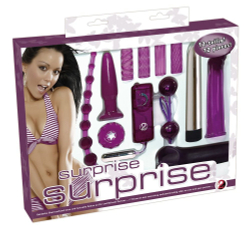 Фиолетовый эротический набор из 12 предметов Surprise Surprise Lovetoyset