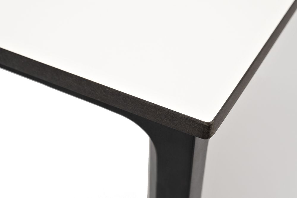 "Малага" обеденный стол из HPL 90х90см, цвет молочный, каркас черный