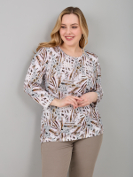 Лонгслив ЛНв-306/леопард-перья