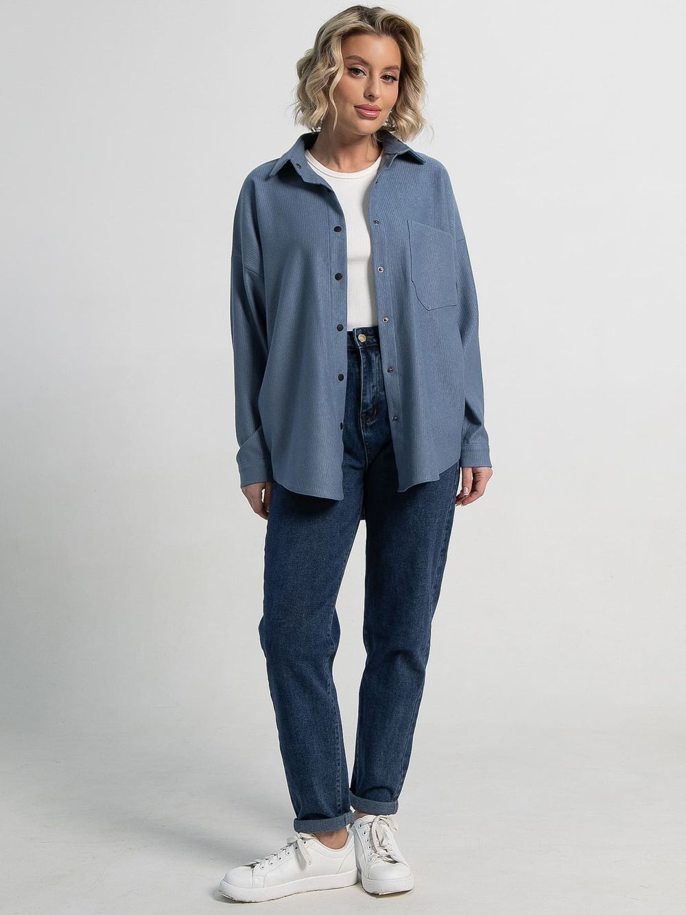 Рубашка Загадочная девушка (джинс) Б15168-4М LT Collection