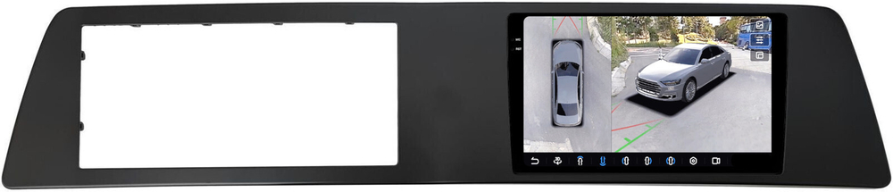 Магнитола для KIA Sportage 5 2021-2024+ (взамен ШГУ 8", рамка широкая матовая) - FarCar BX10-360-7570W монитор 10.36" 2K QLED на Android 13, 6Гб+128Гб, CarPlay, 4G SIM-слот, 4 камеры в комплекте