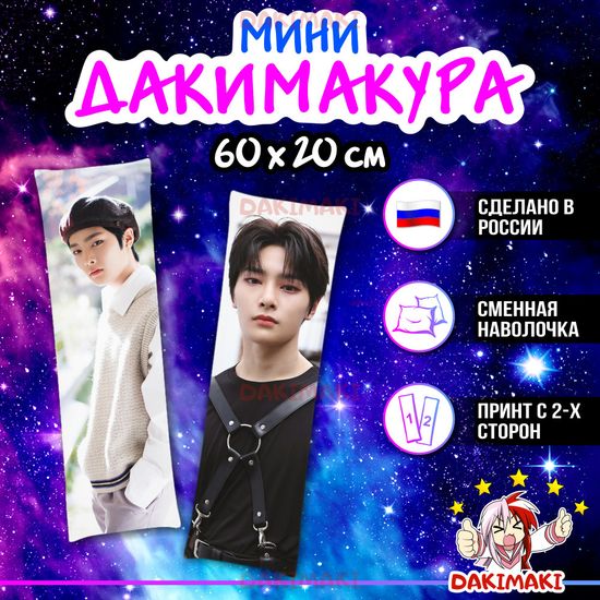 Мини дакимакура Ай.Эн из Стрей Кидс | Stray Kids арт. M1001, 60х20 см