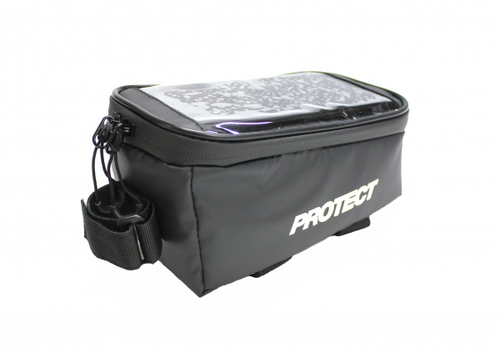 Велосумка на раму с отделением для смартфона, р-р 19х11х10см, черный