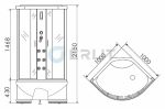 Душевая кабина Erlit Eclipse ER 5710TP-C24 100x100