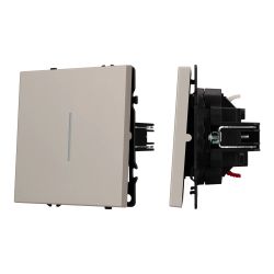 Механизм выключателя одноклавишный проходной LED SWT-NOBE-MKP1-SFPL-L-CA (230V, 10A) (Arlight, Кашемир) 059430