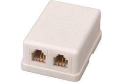 Телефонная розетка Rexant 2 6P-4C 03-0002