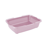 Туалет для котят с сеткой пепельно-розовый