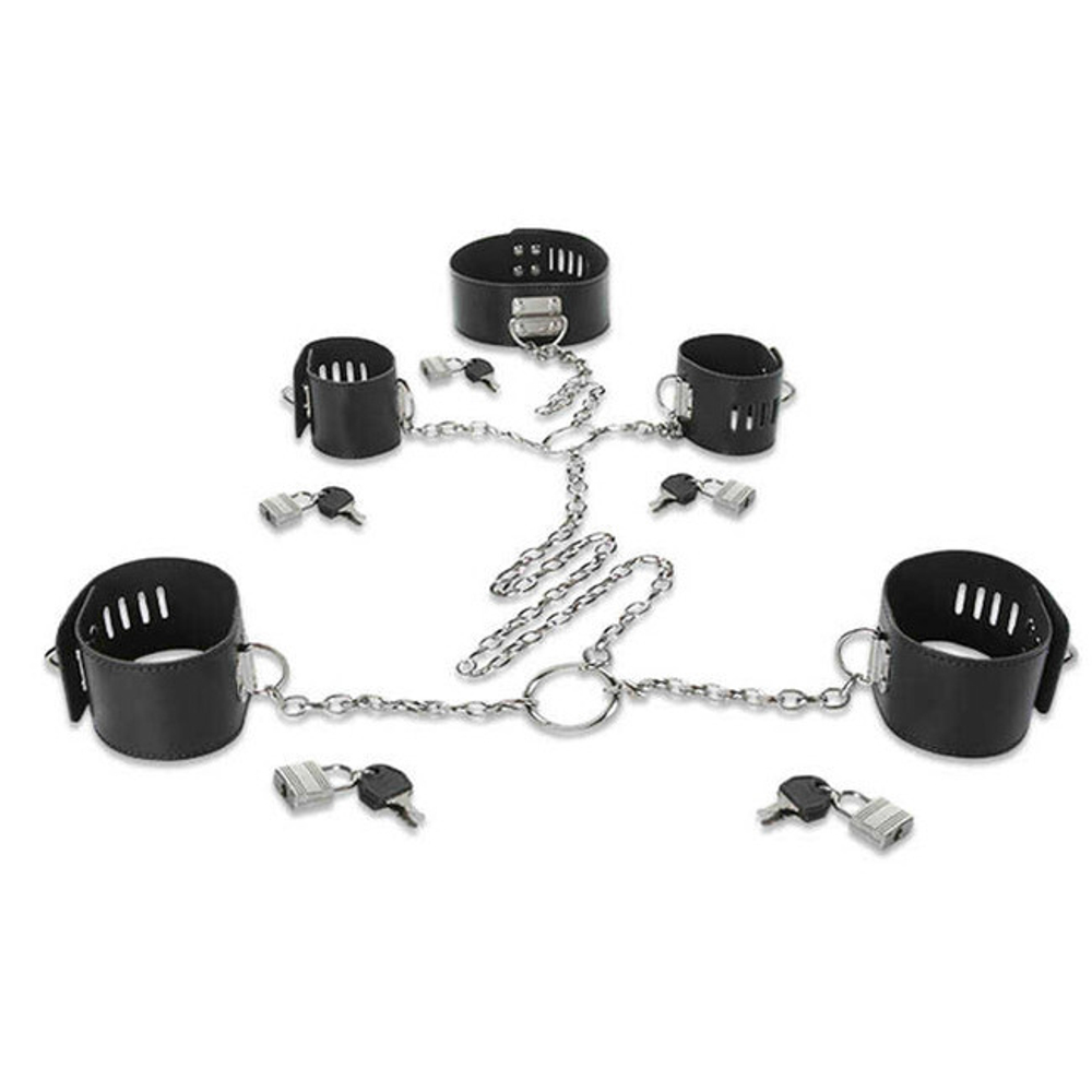 Набор для фиксации рук, ног и шеи (Цвет: черный)