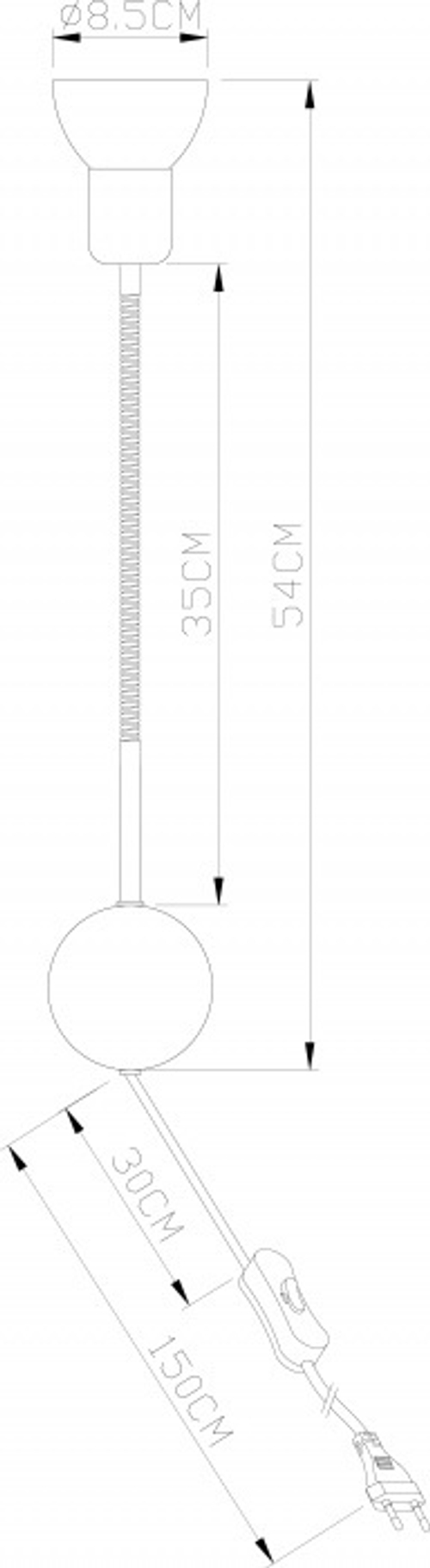 Настенный светильник Arte Lamp FALENA A3116AP-1AB