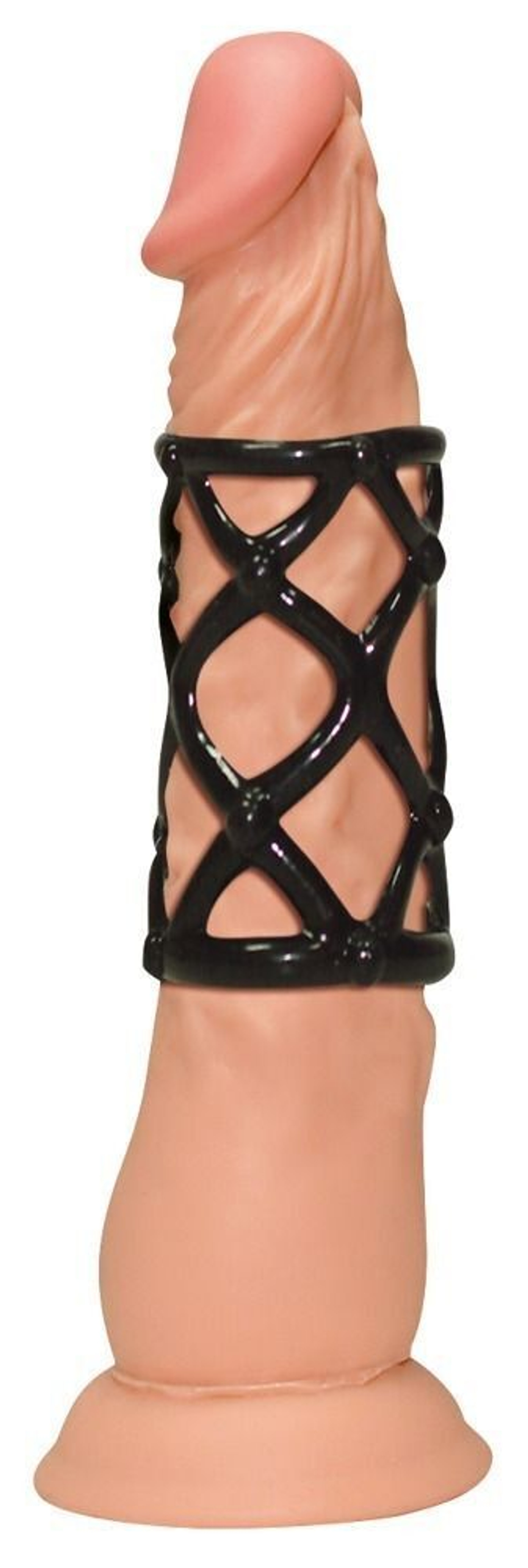 Чёрная насадка-сетка на пенис Orgasmus Wunder (Цвет: черный)