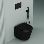 Гигиенический душ Sancos Start со смесителем, цвет черный матовый