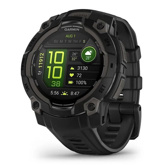 Умные часы Garmin Instinct 3 Amoled 45 mm Black with Black Band (010-02936-00)