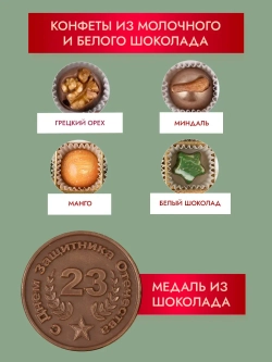 Конфеты шоколадные коробка набор подарочный ручной работы