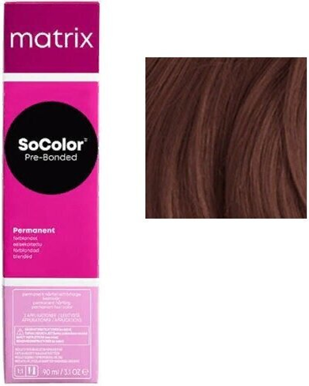 Matrix SoColor перманентная крем-краска для волос Pre-Bonded, 5Bc светлый шатен коричнево-медный, 90 мл