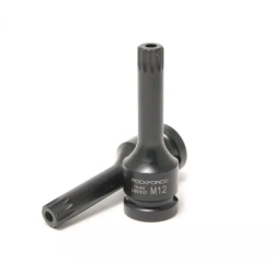 Головка-бита SPLINE ударная 1/2", M12 с отверстием ROCKFORCE RF-24806012T