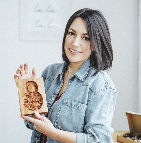 Пряничная форма Восьмерка с тюльпанами