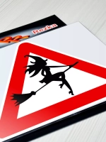 Наклейка - Ведьма за рулем