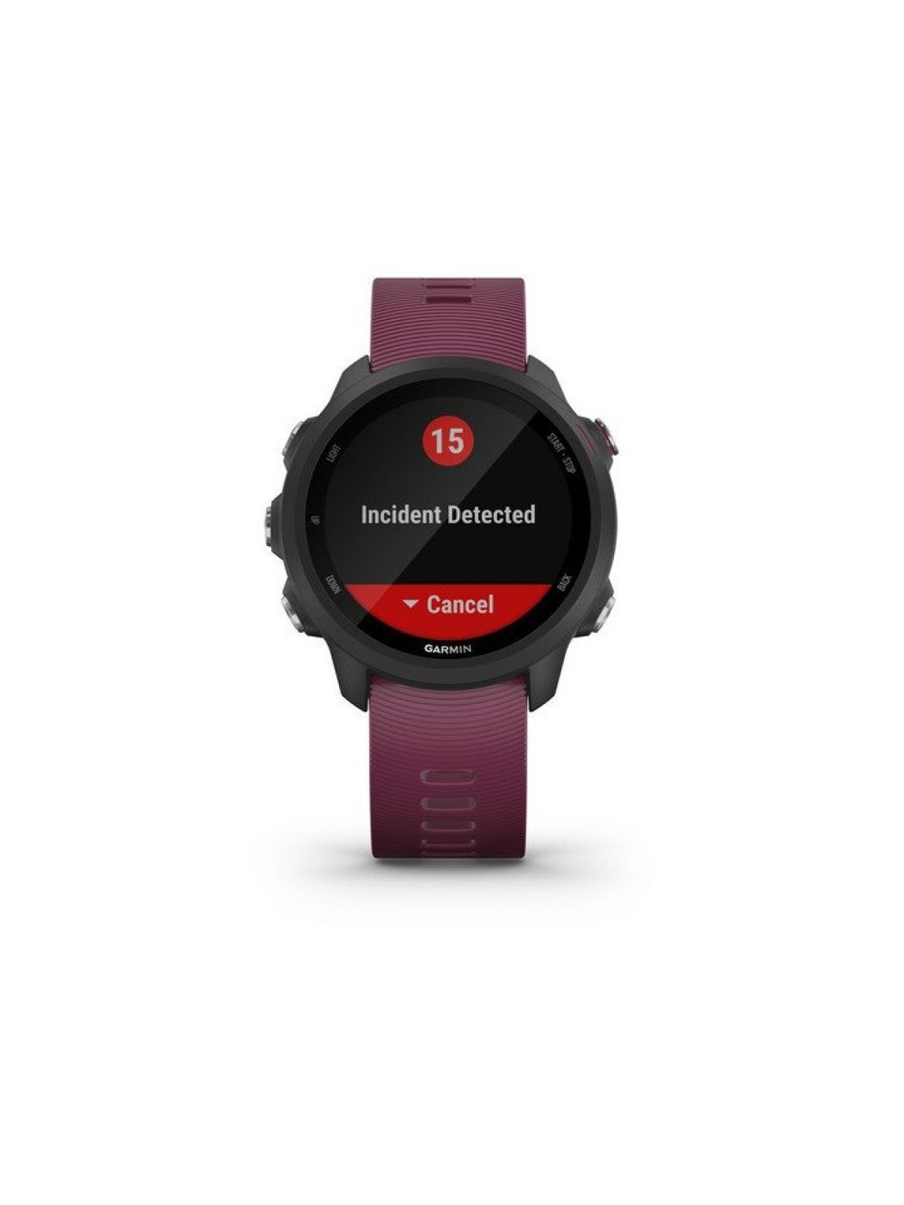 Garmin Forerunner 245 чёрный с вишневым ремешком беговые смарт-часы с GPS (010-02120-11)