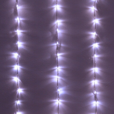 Гирлянда для улицы ЗАНАВЕС «Водопад» ш3,0* в2,0 м 480 ламп LED, прозр.пров, 6 реж, IP-54, Белый (возможность соединения)