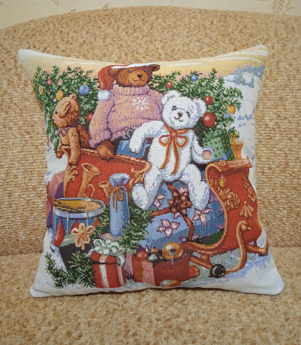 Декоративный гобеленовый чехол для интерьерной подушки Подарки 38*38