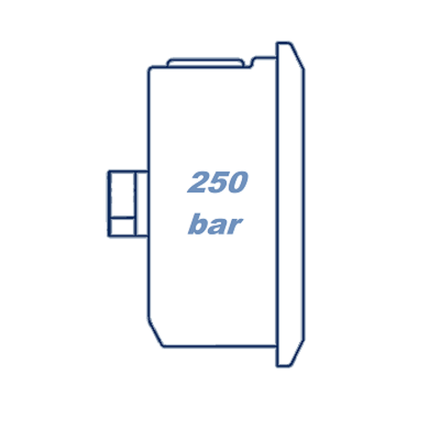 Манометр глицериновый D63 G1/4 - 250 Bar - осевое подключение VERSO