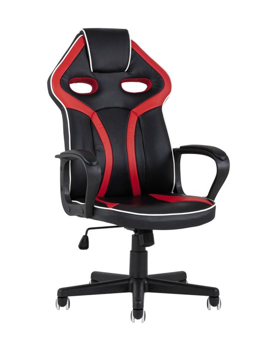 Кресло игровоеs Racer Lighti черное с красным TopChairs