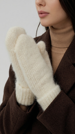 Варежки В203-02 экрю