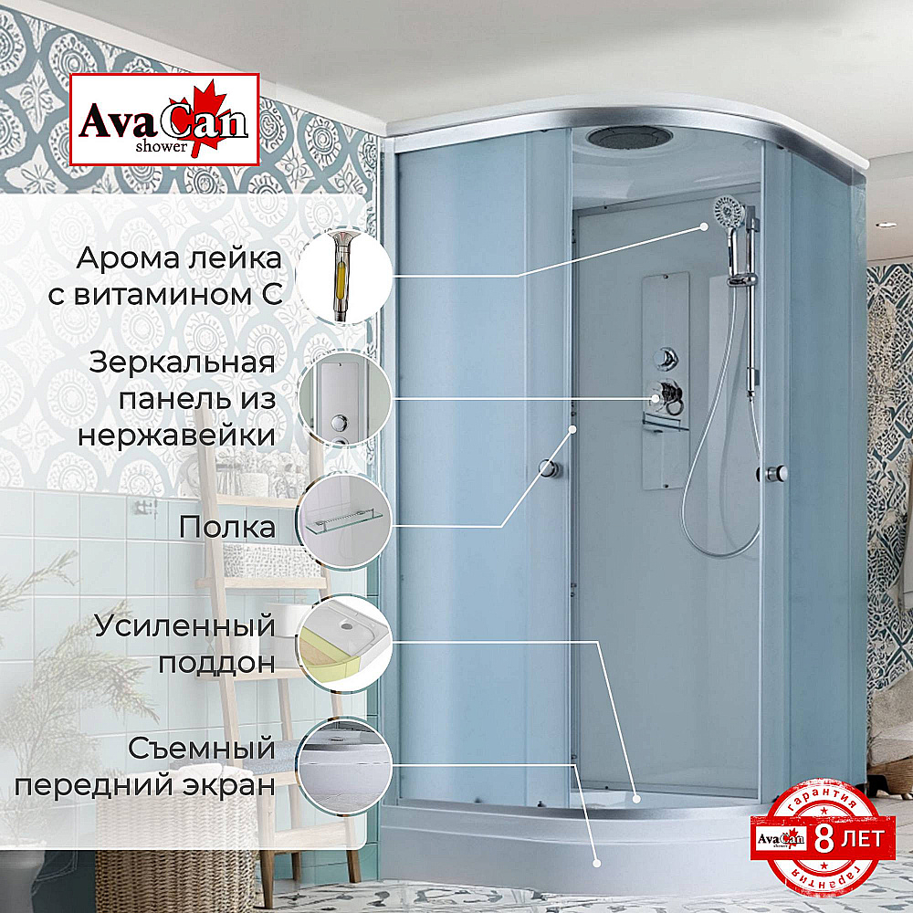 Душевая кабина AvaCan D Серия D2090 90х90 стандартная