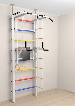 Шведская стенка Sv Sport враспор (Турник стандарт/Брусья/Канат/Кольца/Лестница)