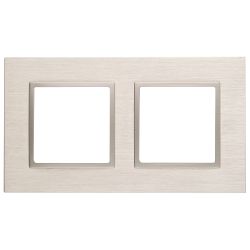 14-5202-04 ЭРА Рамка на 2 поста, металл, Эра Elegance, шампань+шамп