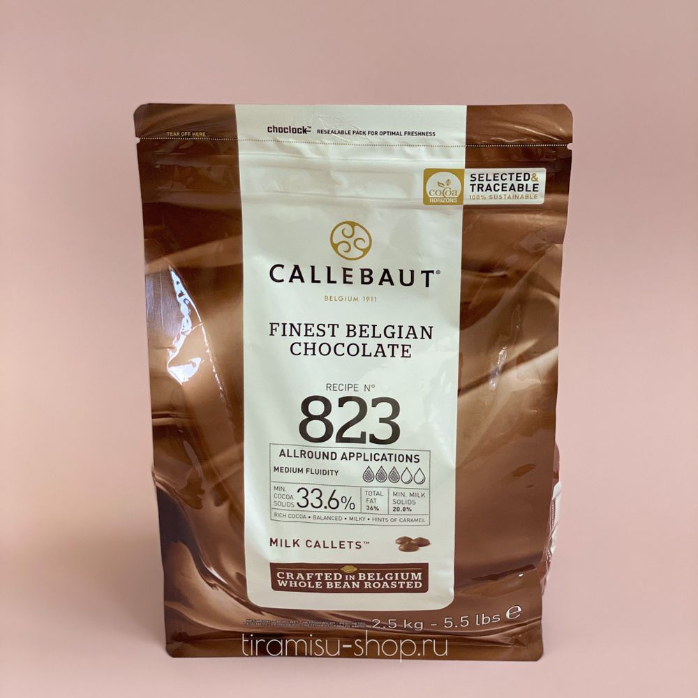 Молочный шоколад 33,6% Callebaut (Бельгия), 2,5 кг.