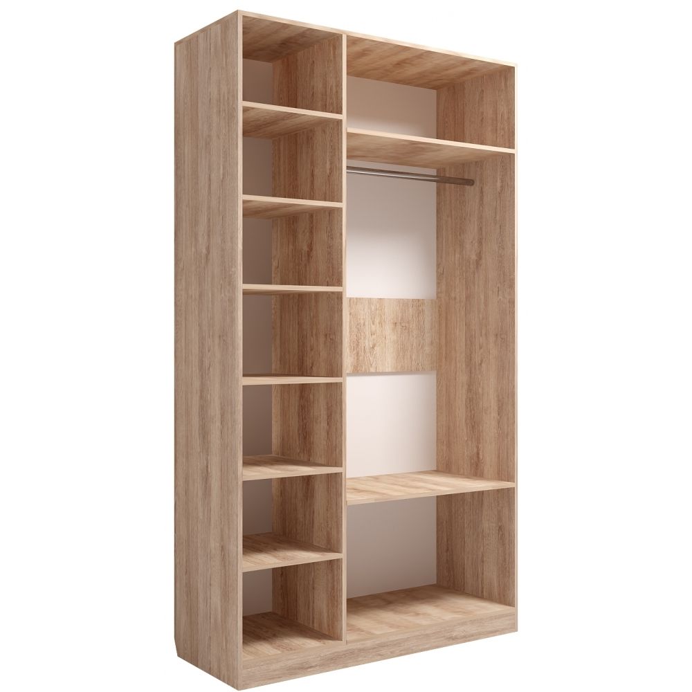 Шкаф трехстворчатый "Богуслава" М-8 (дуб баррик светлый/крем брюле), ЛДСП/МДФ, Комфорт-S, г. Ижевск