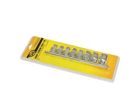 Набор головок TORX  8 предм.1/2" L=38 (E10-E24) CrV БМ
