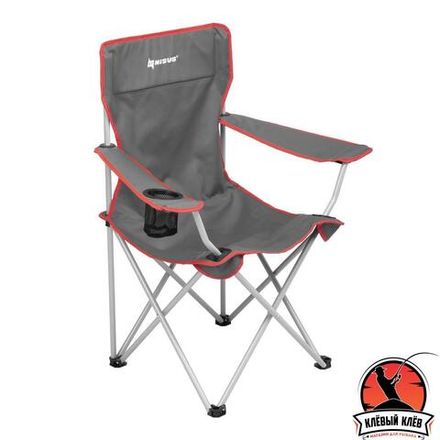 Кресло складное серый/красный без чехла (N-96806H-GR-1) NISUS (пр-во Тонар) (0)