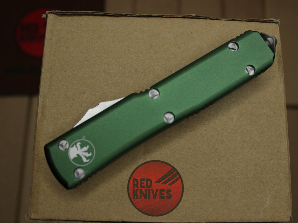 Нож Microtech Ultratech Tanto T/E A+++ - зеленая рукоять, клинок апокалиптик