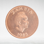 Zambia, 1 Ngwee, 1983 – A Tribute to Zambia's History and Wildlife, AU