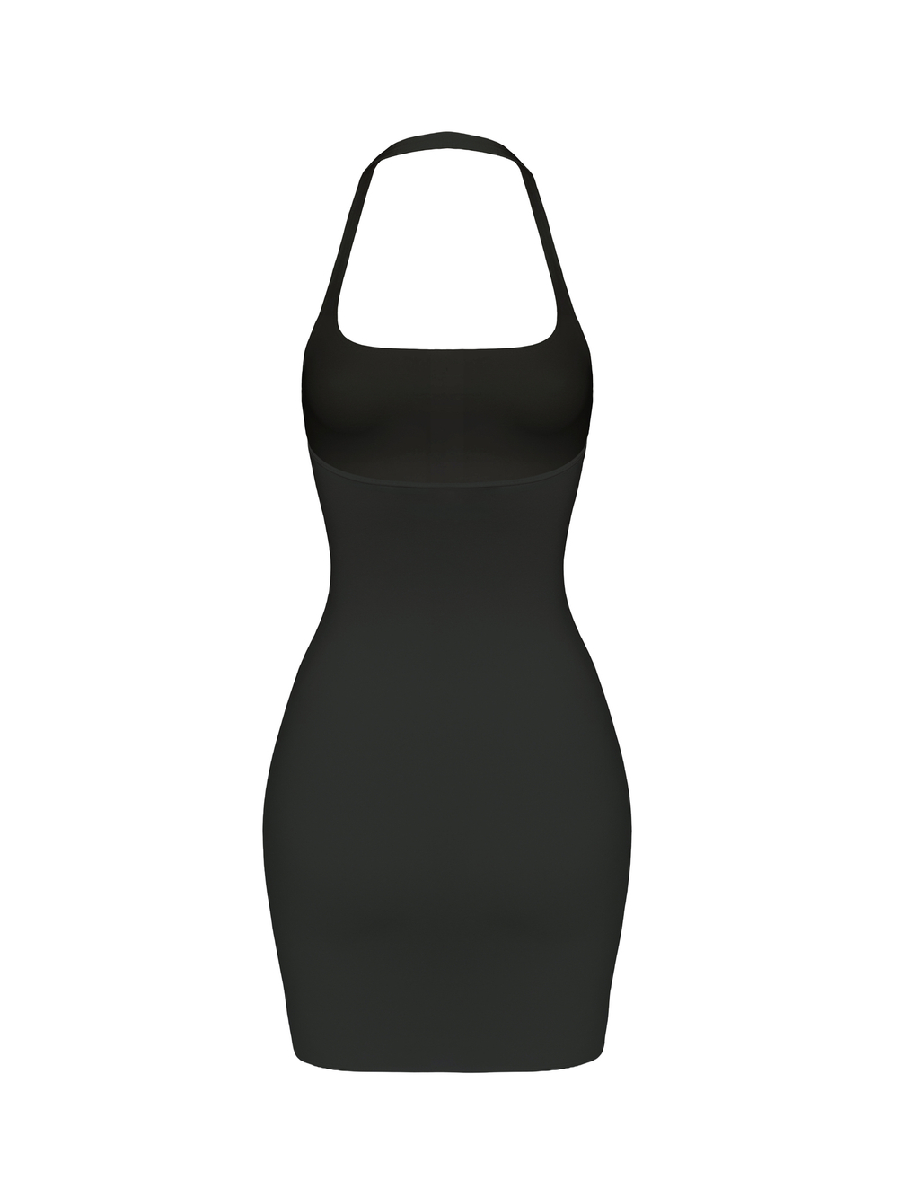 black halter dress