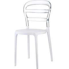 Стул Miss Bibi белый/прозрачный