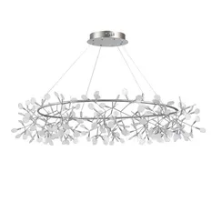 SL379.103.216 Люстра подвесная ST-Luce Серебристый/Белый LED 216*0,5W 3500K RAFINA