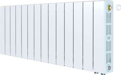 Радиатор биметаллический Rifar SUPReMO Ventil 350 14 секций нижнее правое подключение