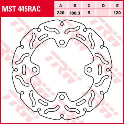 Диск тормозной TRW MST445RAC