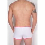 Мужские трусы боксеры белые с розово-белой вставкой Cosmos Colors FC30_PW