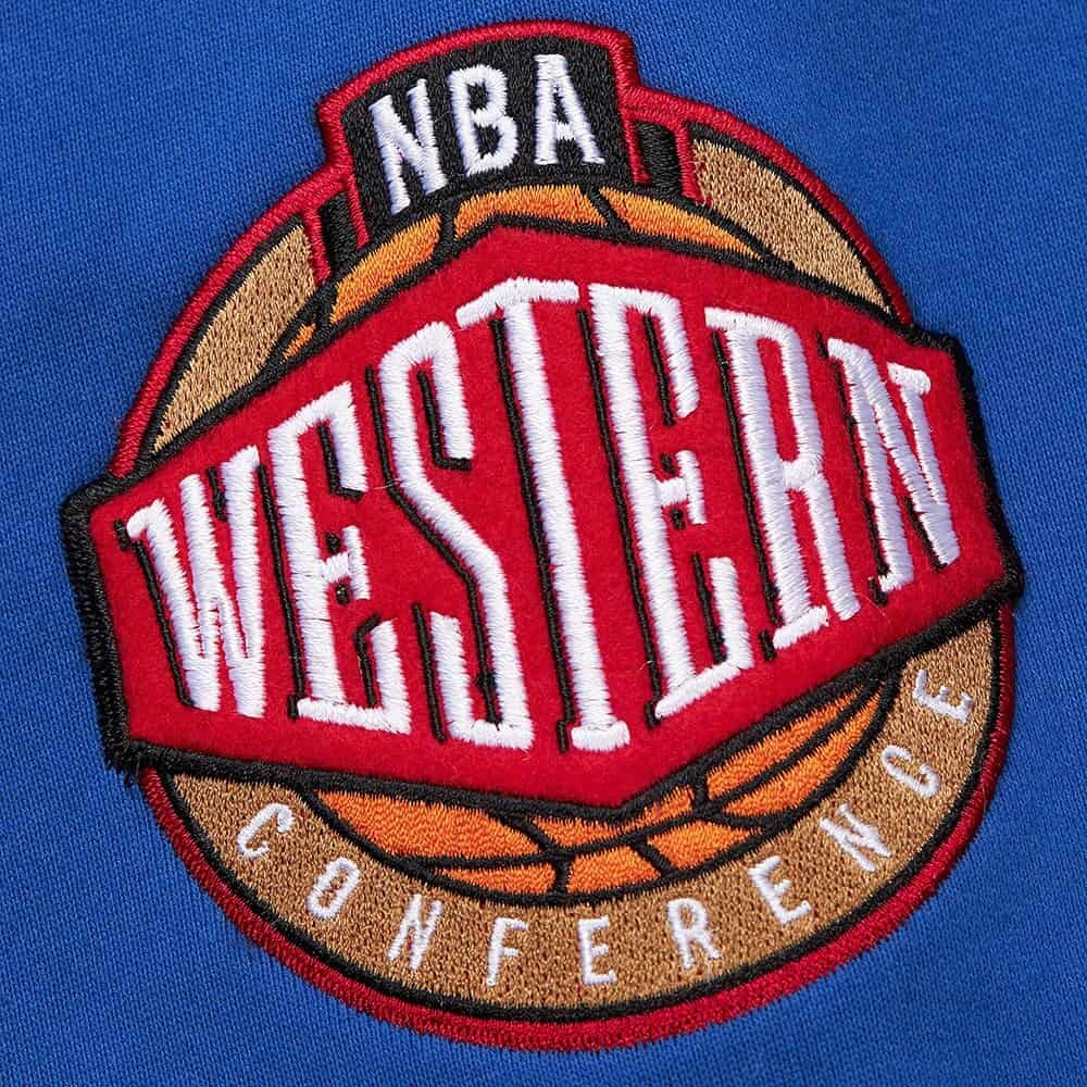 Баскетбольная толстовка Mitchell&Ness NBA Chainstitch Fleece Vintage Logo Denver Nuggets Sweatshirt Blue