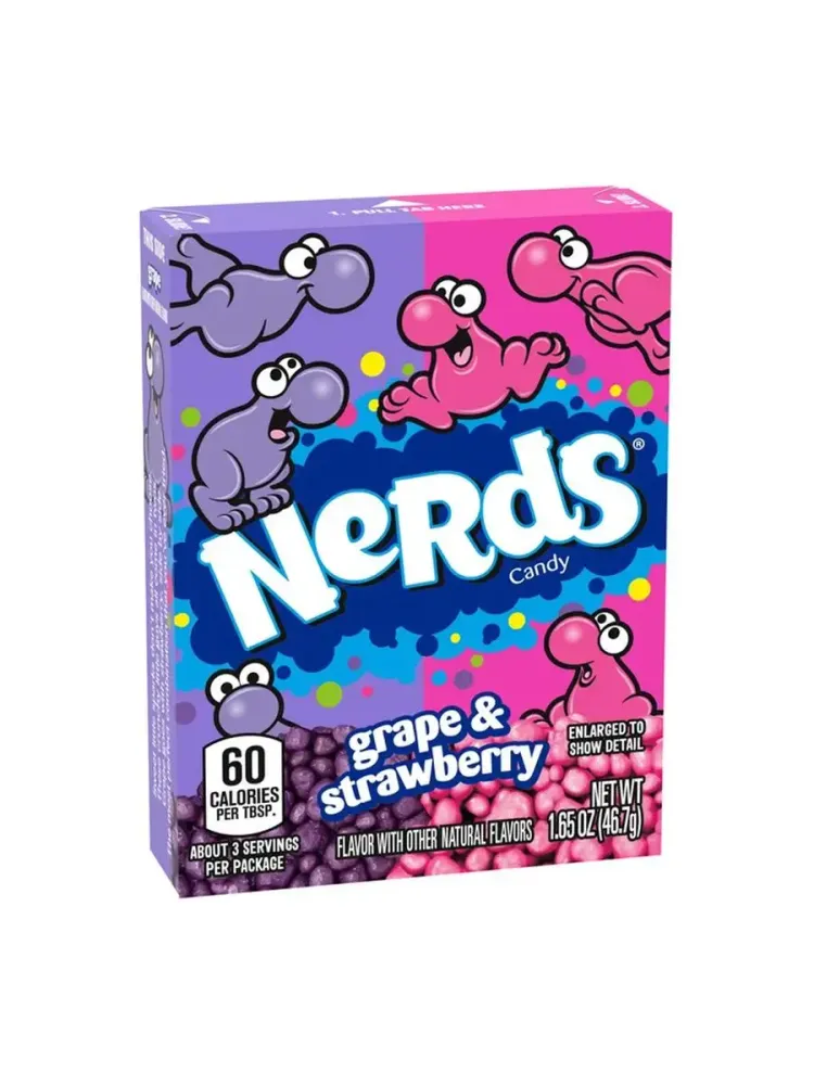 Леденцы Nerds Grape Strawberry со вкусом винограда и клубники, 46,7 г