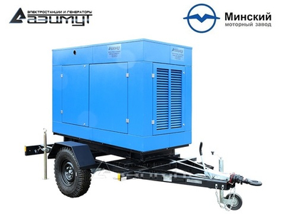Дизельный генератор Азимут ЭД-50-Т400-1РПМ1 ММЗ на шасси в капоте