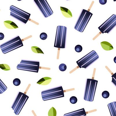 Мороженое цвета индиго и черника