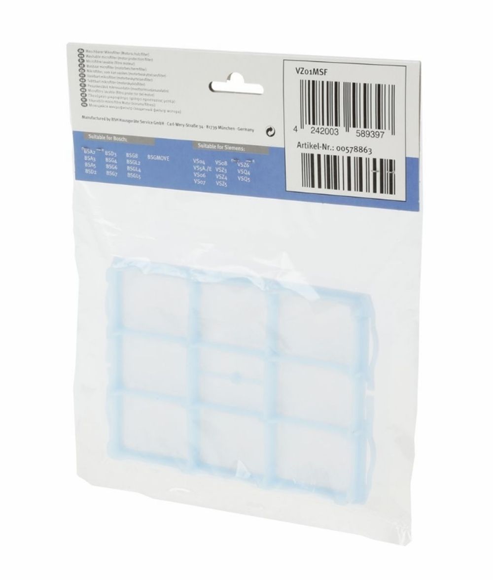 Фильтр для пылесосов Bosch/Siemens (Бош/Сименс) - 578863