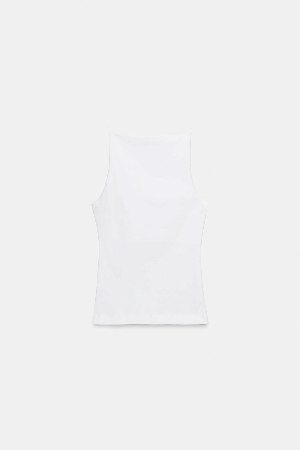 ZARA ТОП НА БРЕТЕЛЯХ, БЕЛЫЙ